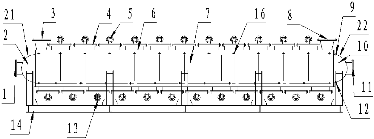 Heat exchanger for cinder flushing water of blast furnace