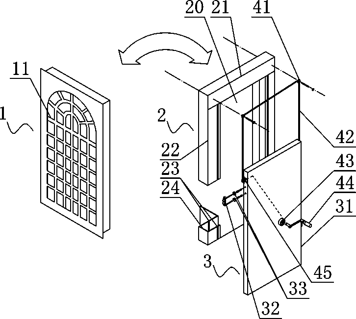 Horizontal lifting anti-theft door ventilation window