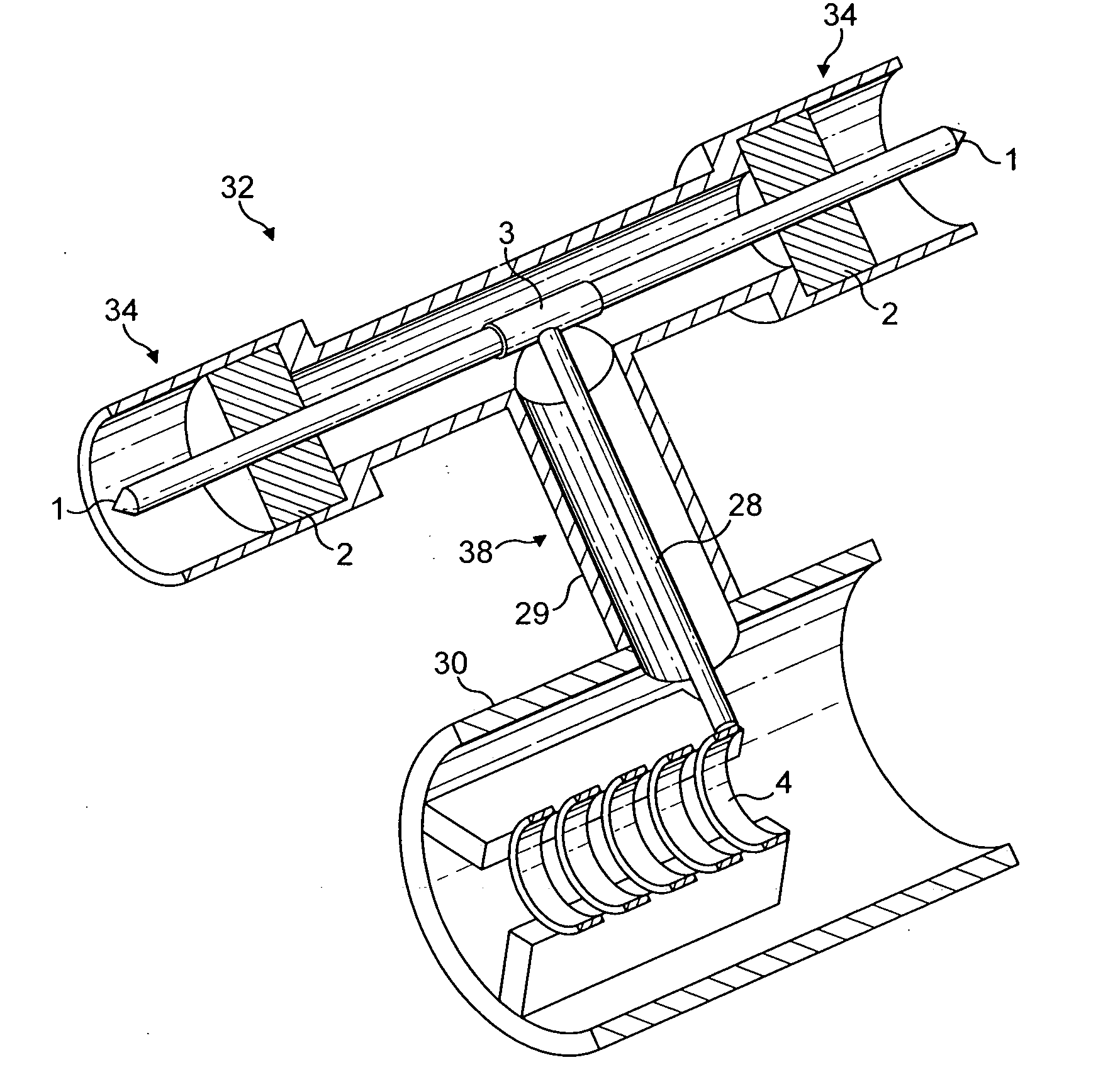 Electron beam tube output arrangement