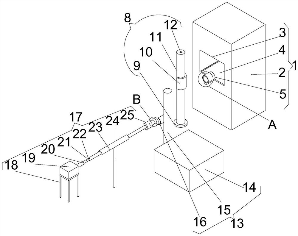 Shaping device for connecting pipe at outlet of gas compressor of automobile