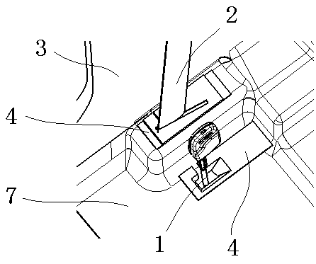 A matching structure of an automobile seat belt interface and a carpet