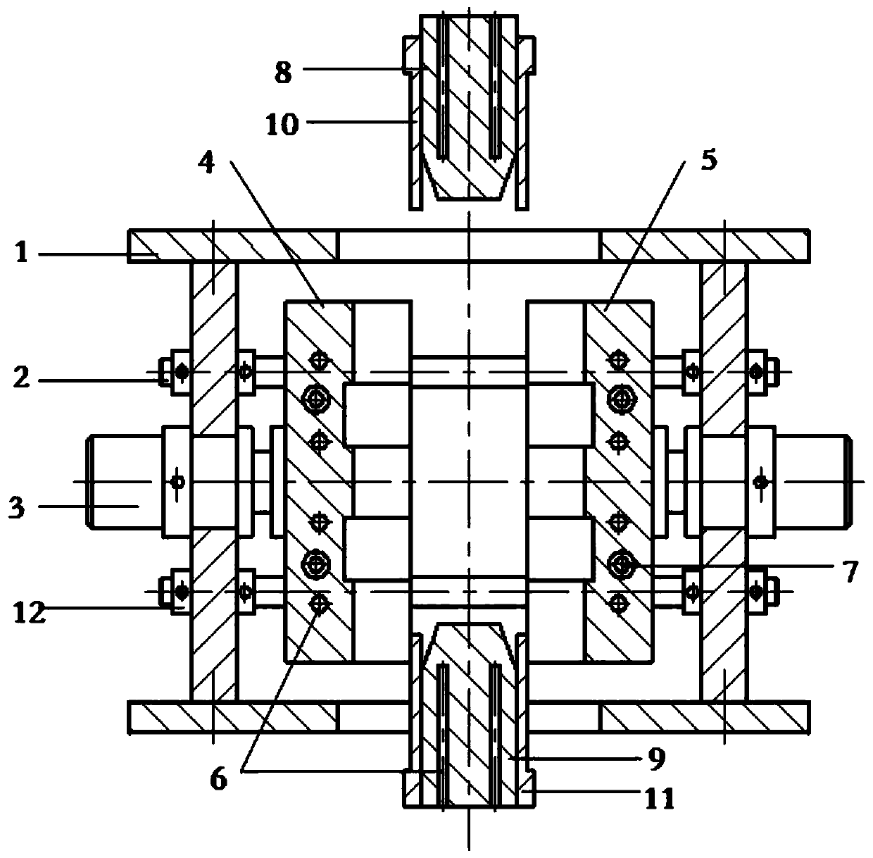 Preparation device and method for carbon fiber pipe fitting