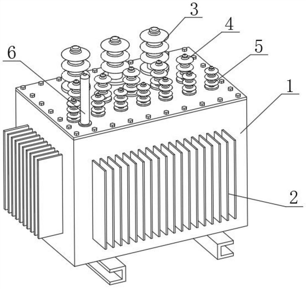 Special oil-immersed energy-saving transformer for three-phase oil field