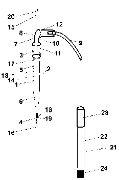 Electrode for micro-administration in vivo and conducting electrophysiological recording