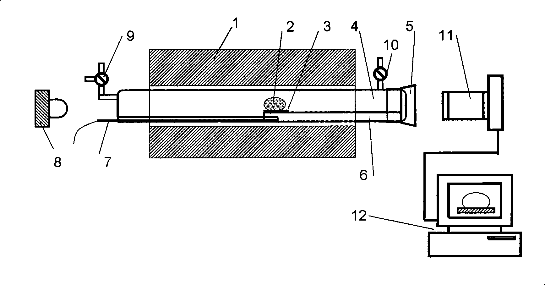 Apparatus and method for measuring middle and low-temperature smelt surface tension, density and wettability