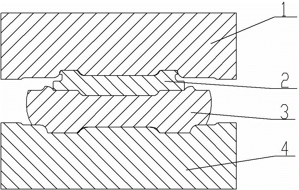 Die forging and forming method of large-scale disc type forging piece