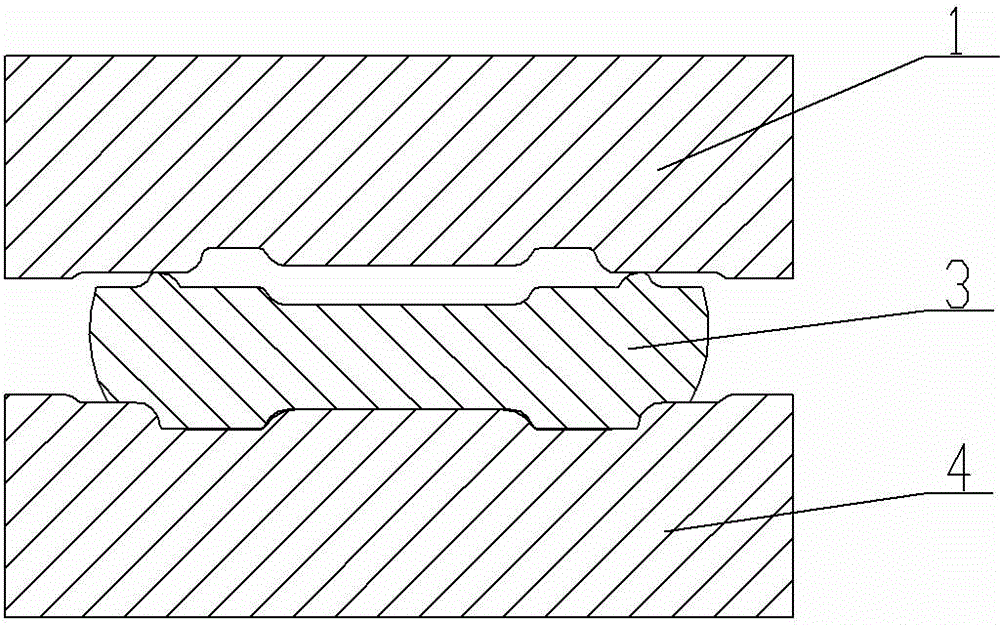 Die forging and forming method of large-scale disc type forging piece