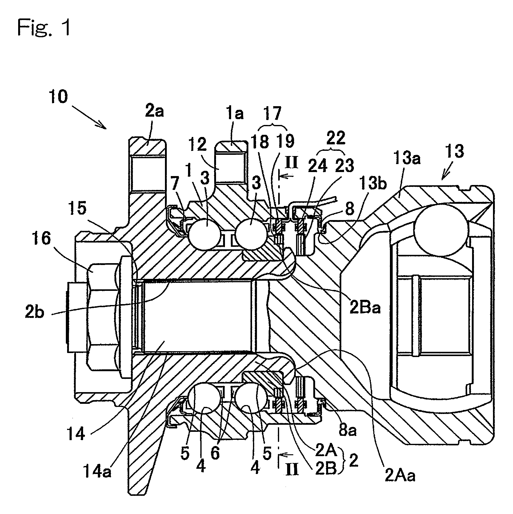Wheel support bearing assembly with built-in load sensor