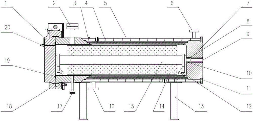 Integrated horizontal waterless dyeing and finishing kettle and dyeing and finishing method adopting same