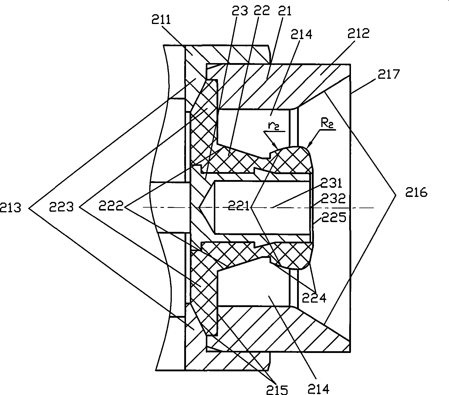 RF coaxial connector capable of slight bias insertion