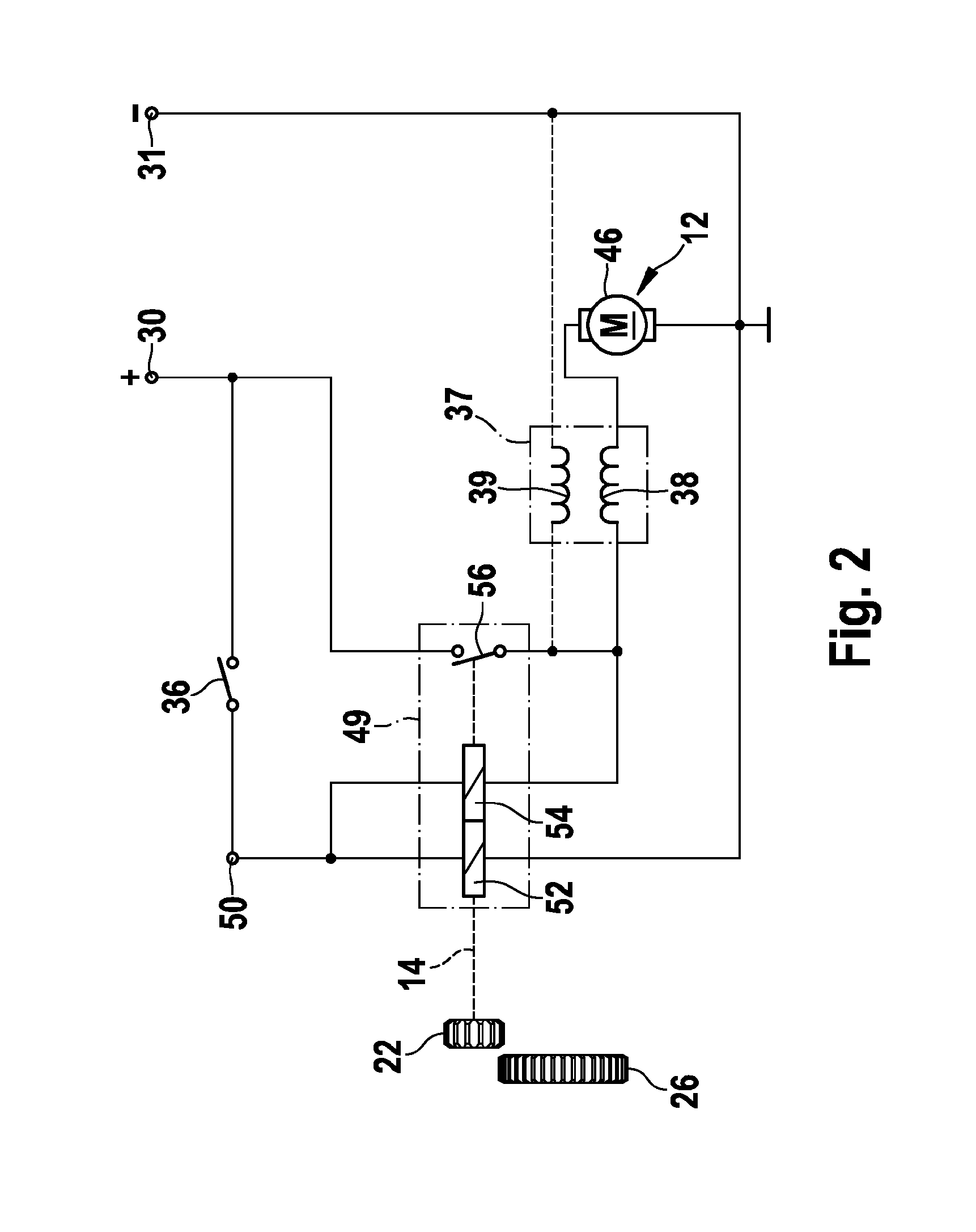 Starter having a switchable number of pole pairs