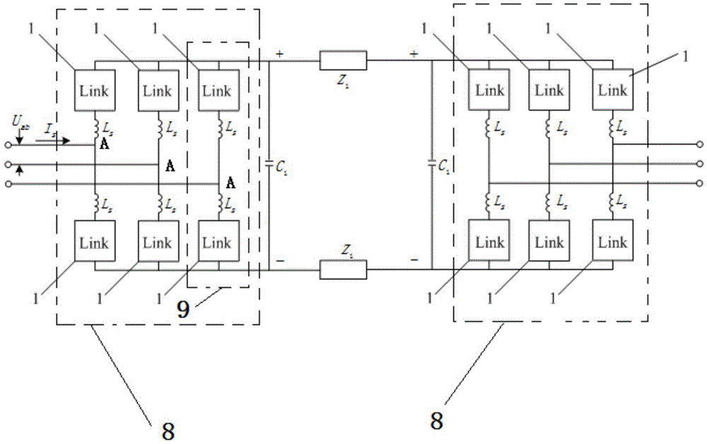 MMC type high voltage DC power transmission (HVDC) DC side power supply system