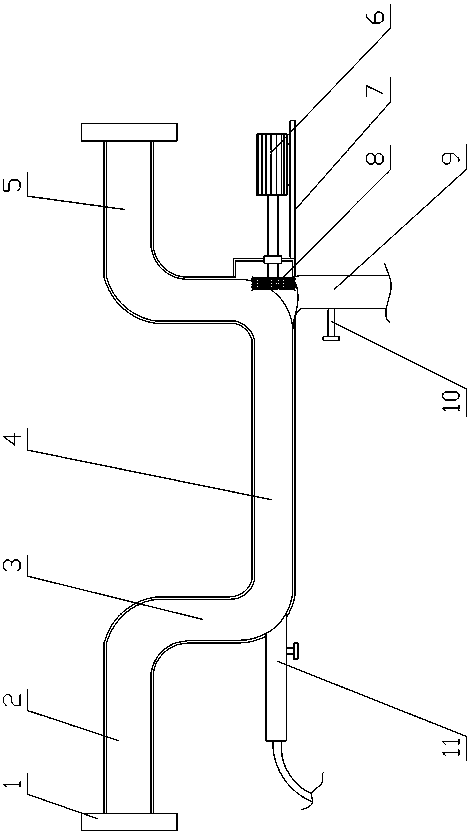 Alcohol-based fuel conveying pipeline deslagging piping assembly
