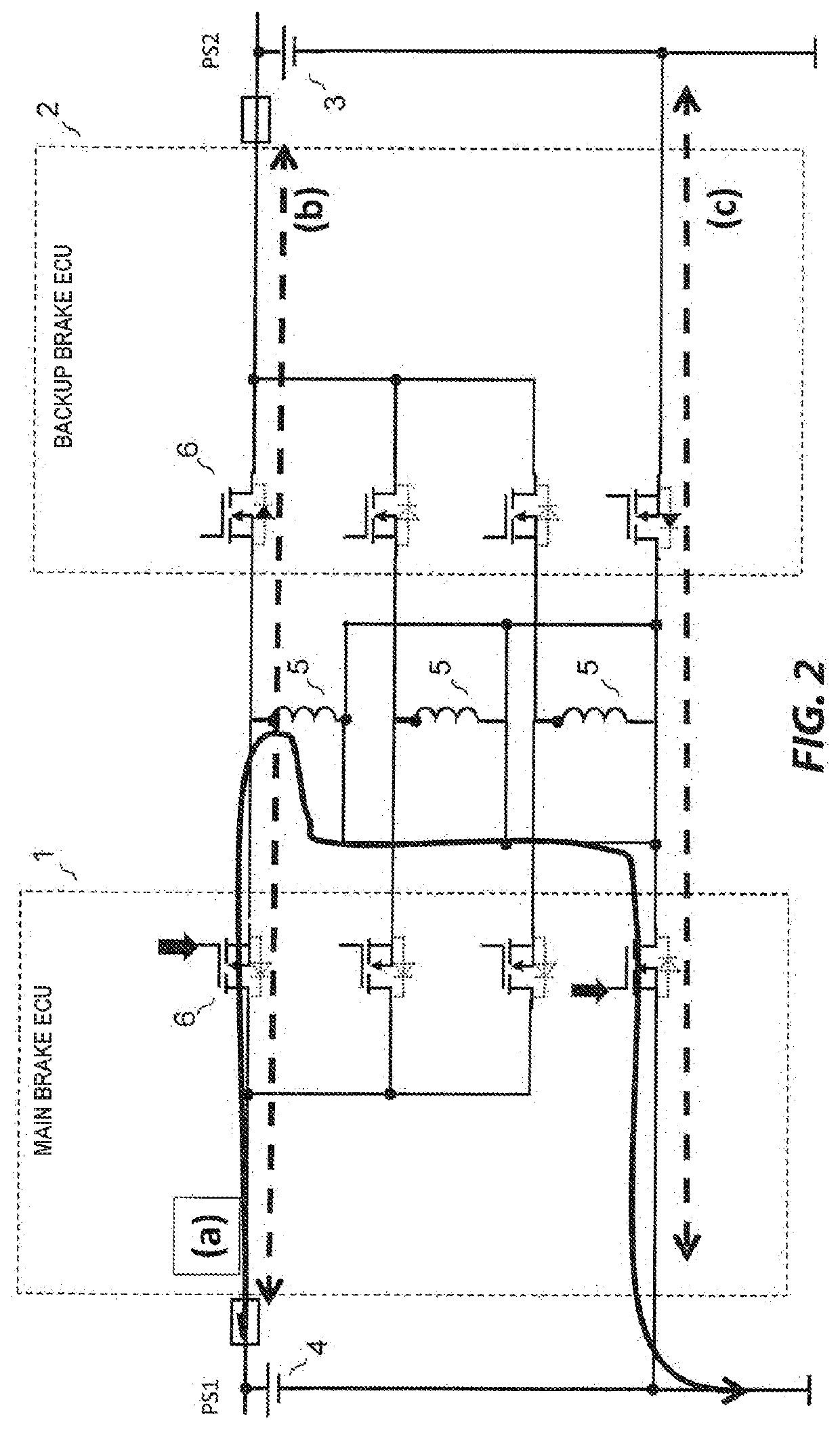 Device for decoupling and protection from compensation currents in a redundant system for autonomous driving