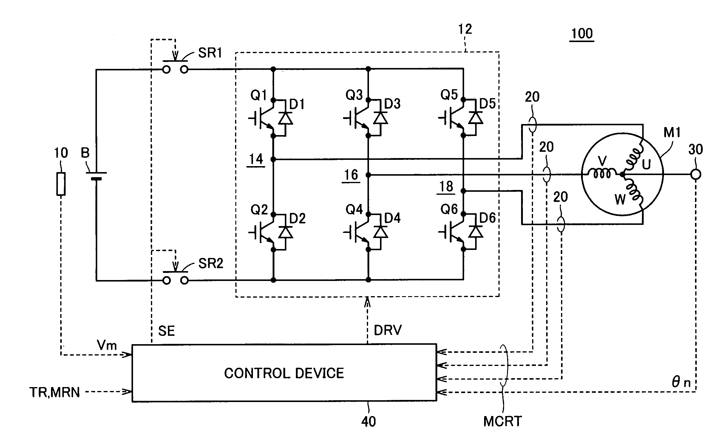 Power supply apparatus capable of detecting abnormality of current flowing through drive circuit