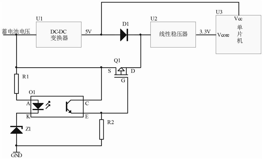 A power supply module for expanding the working power range of the diesel engine electronic control system