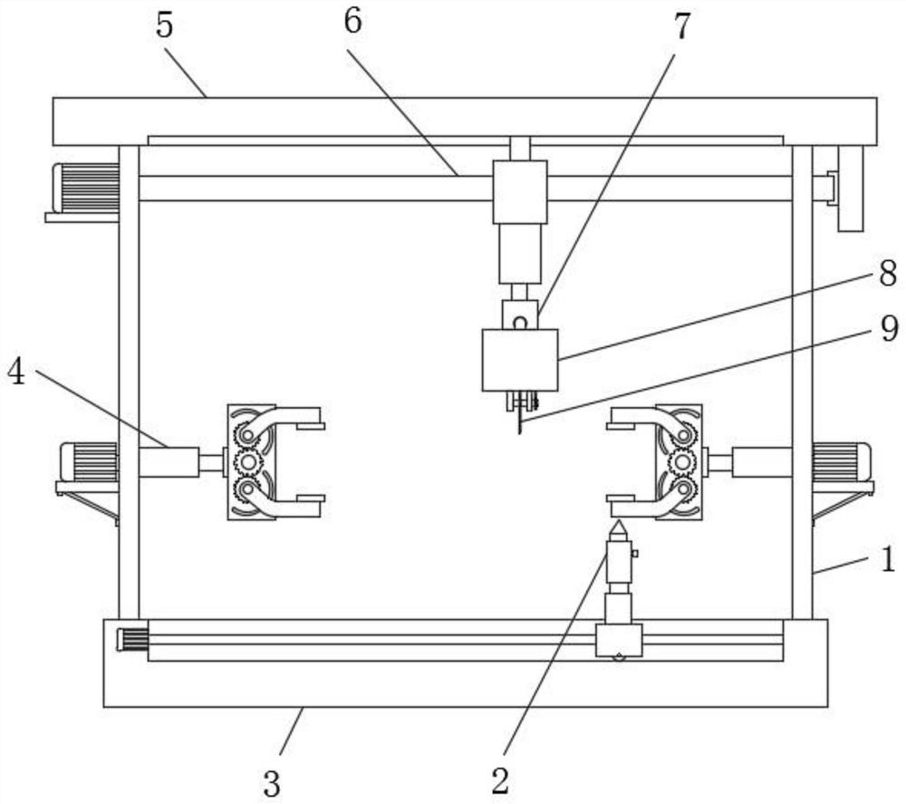 Iron metal pipe positioning and cutting device and working method thereof