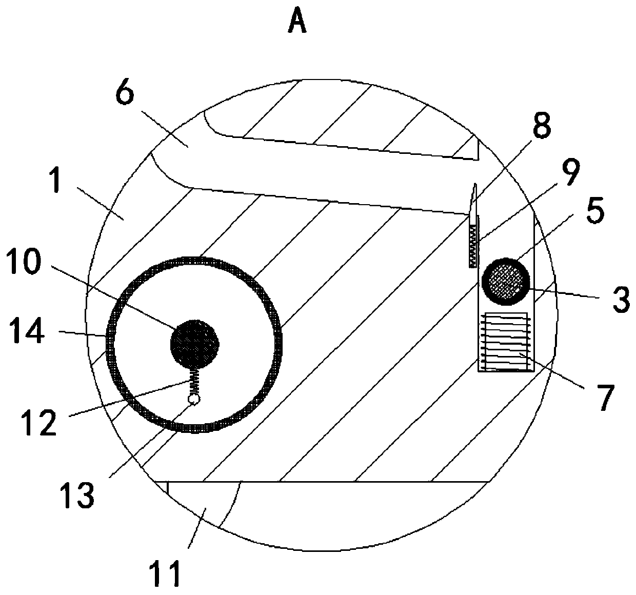 Closed-circuit television monitoring device based on centrifugal force automatic sharpening