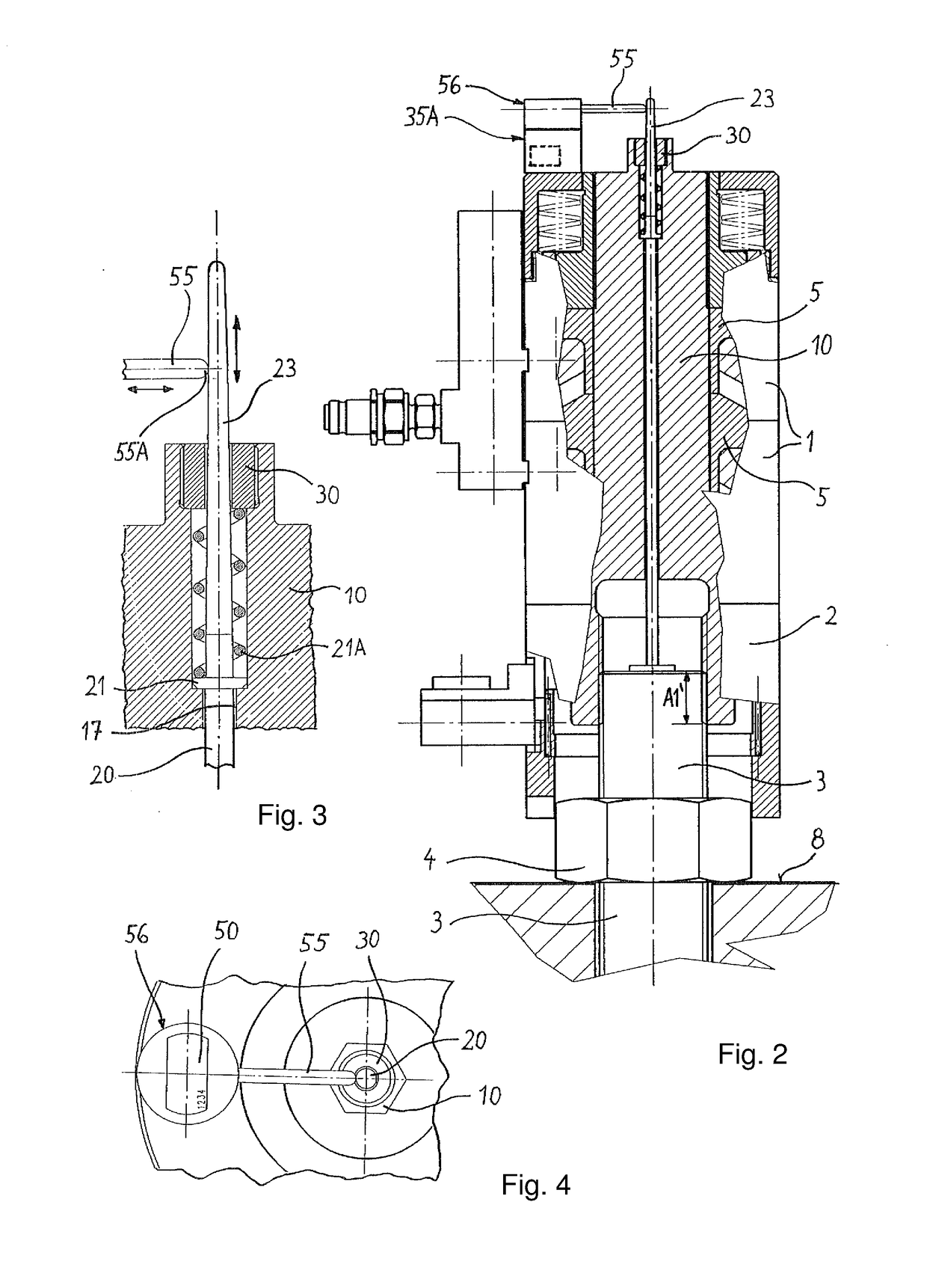 Tensioning Device for Extending a Threaded Bolt