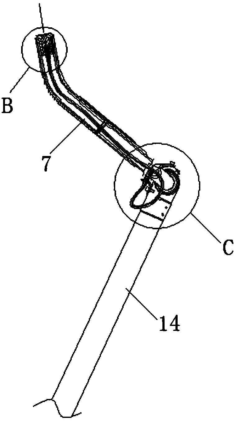 Novel high-strength angle-adjustable electric bicycle handlebar