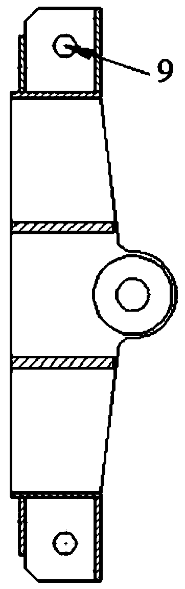 Top cover type hanging bracket device for hoisting prefabricated stand column reinforcement cage compound formwork