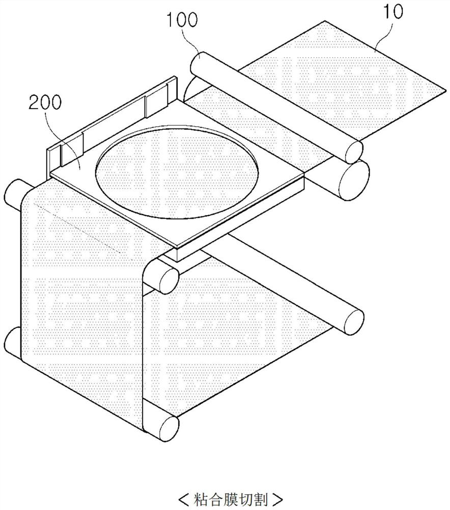 Vacuum lamination method and device for tsv process and bonding system using same