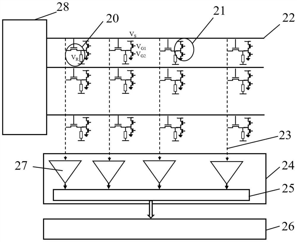 Magnetic field induction, storage and calculation integrated structure based on magnetoelectric effect