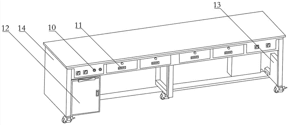 Multifunctional integrated manufacturing workbench for wire harness