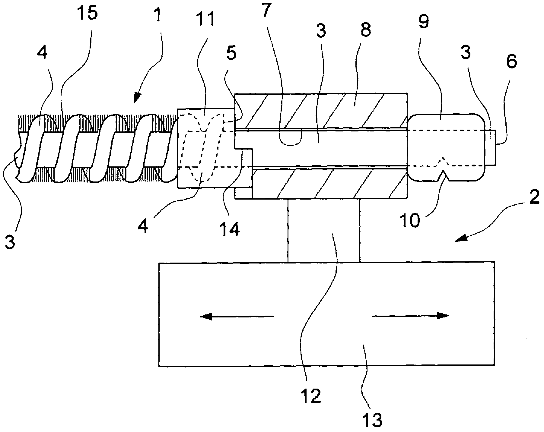 Pitched cable having a flexible core around which a coil is wrapped