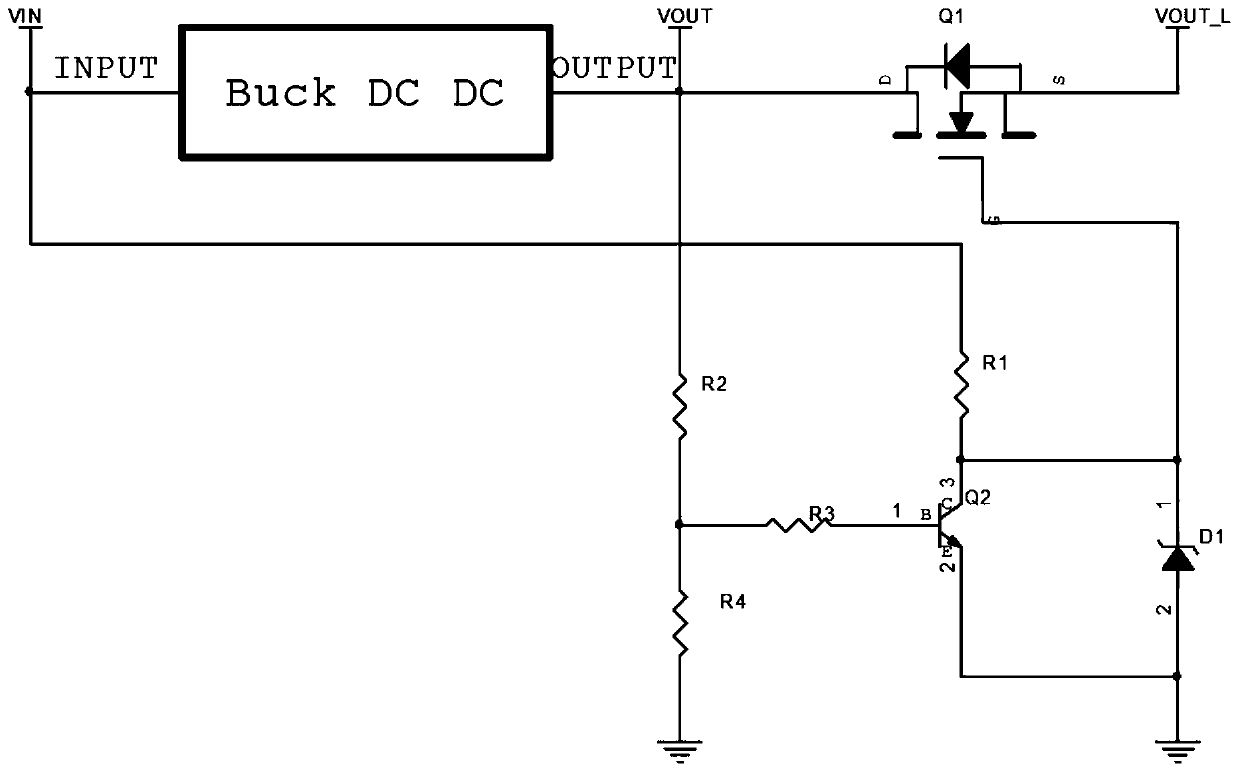 Overvoltage protection circuit suitable for buck power supply