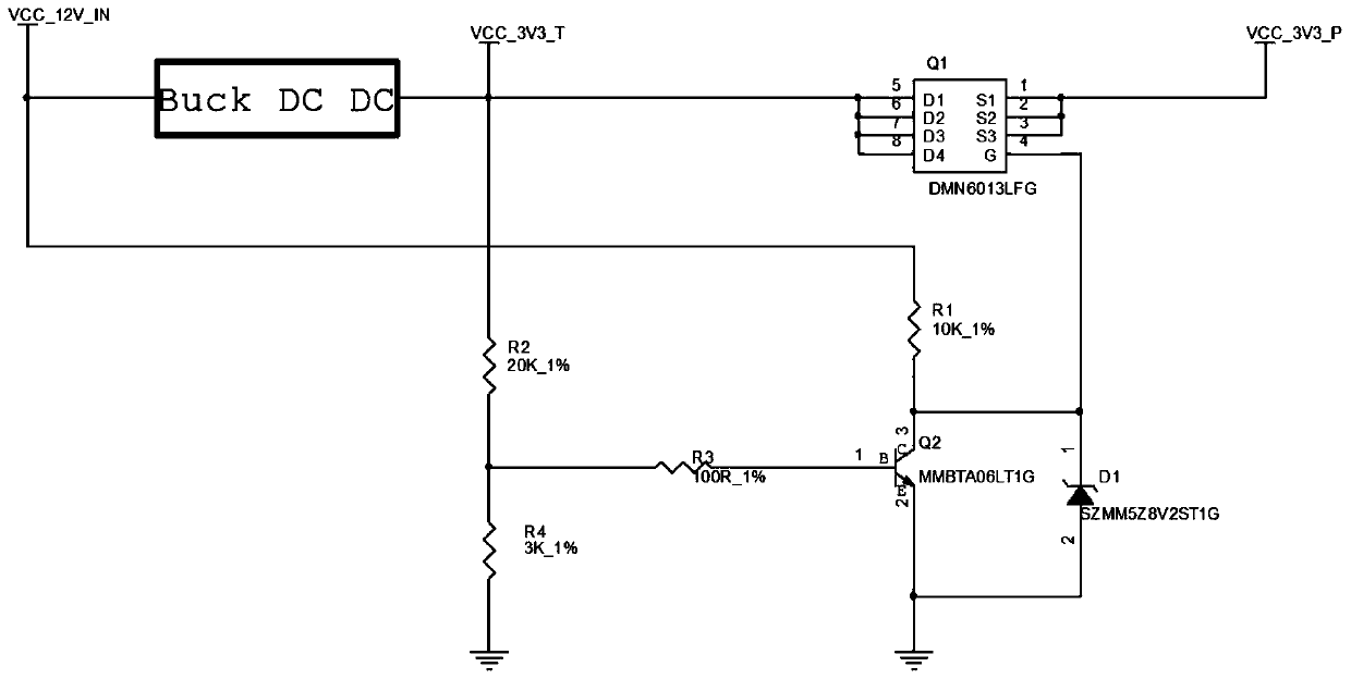 Overvoltage protection circuit suitable for buck power supply