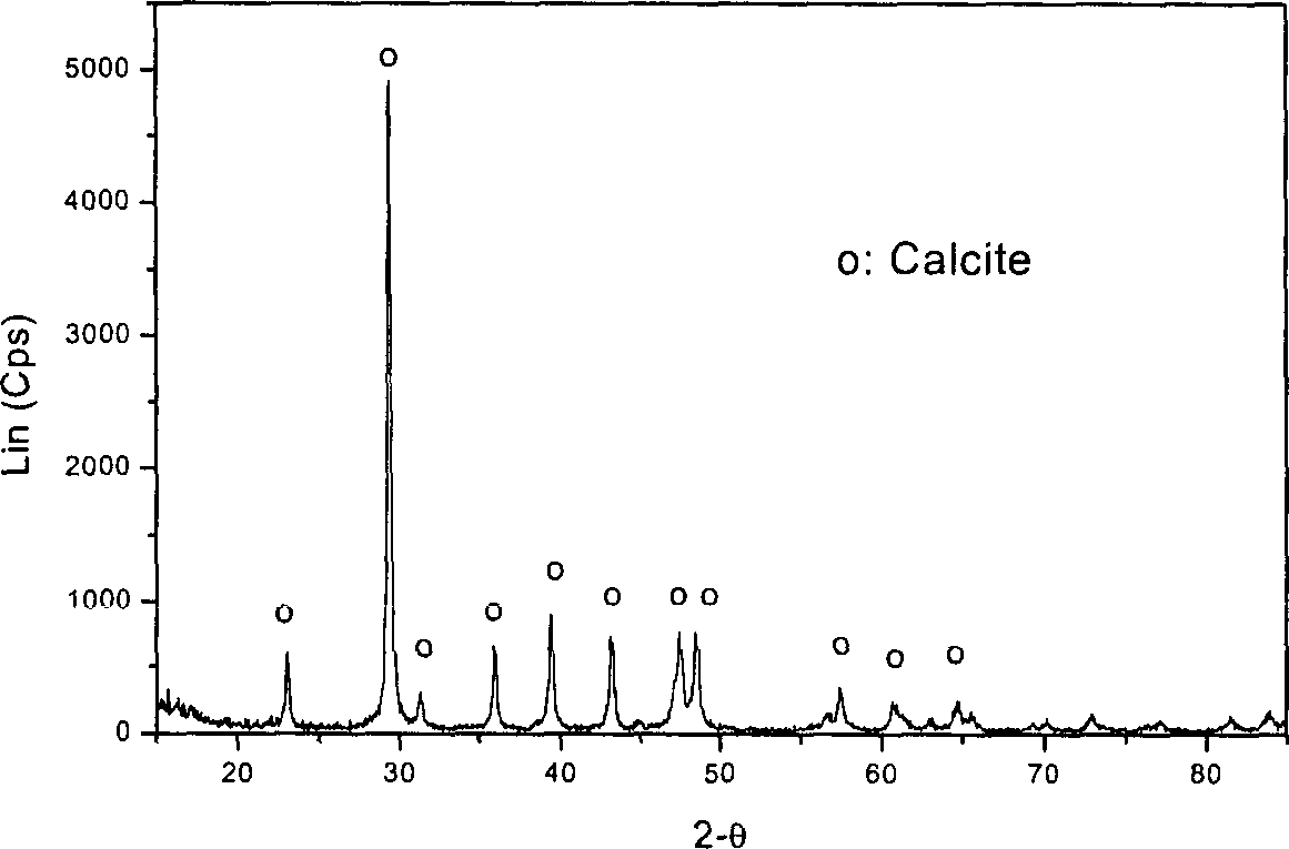 Method for preparing calcium carbonate with actual forms