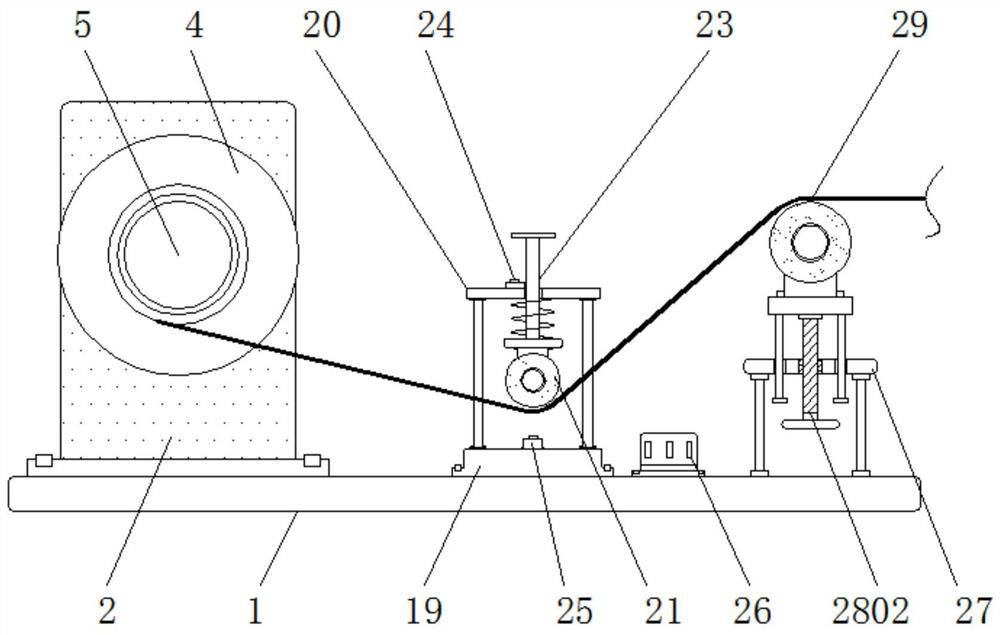 Thread feeding device with thread breakage alarm function for textile fabric processing