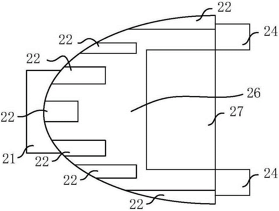 High beam and low beam integrated LED automobile lens
