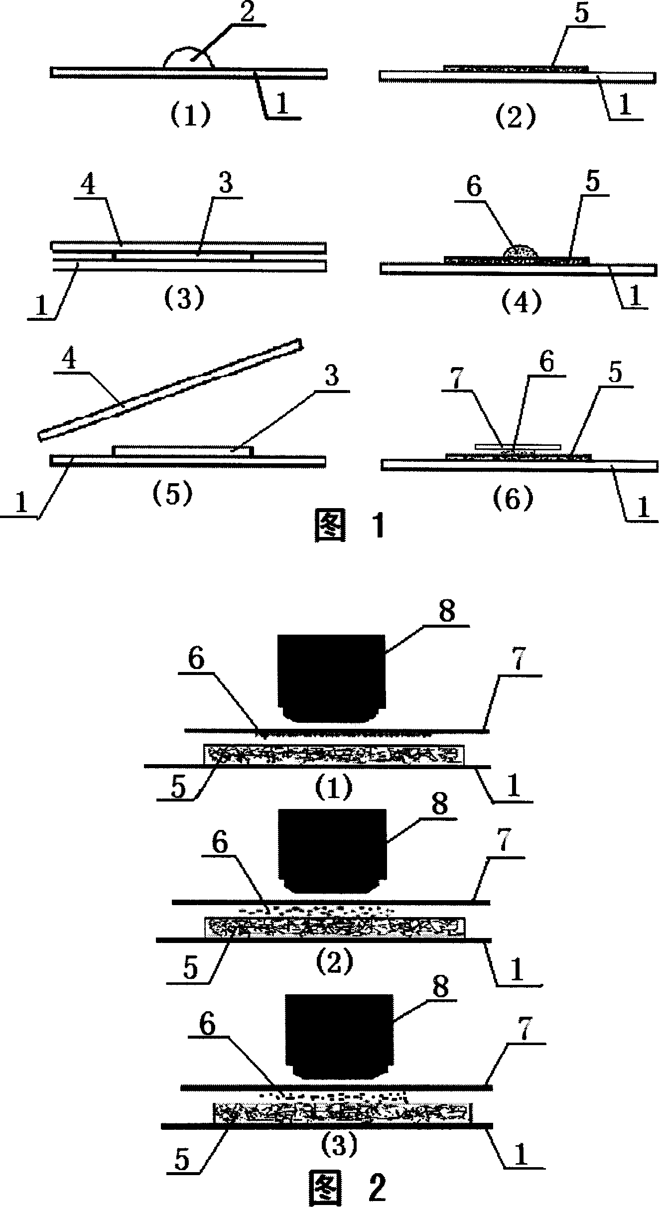 Unimolecular tracing method in low viscosity solution