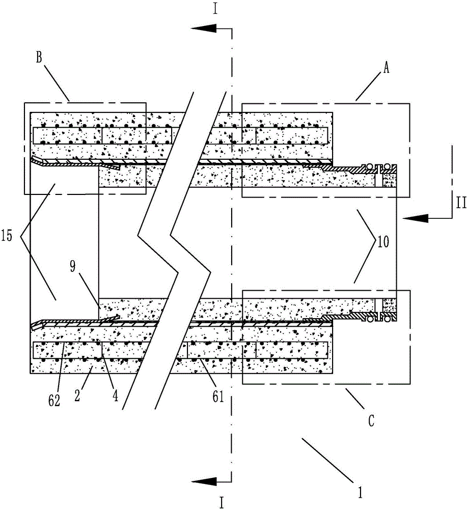 Pressure steel pipe reinforcement composite concrete pipe, manufactured pipe and manufacturing method