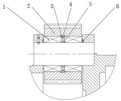 Axial positioning device for large planet wheel and bearing