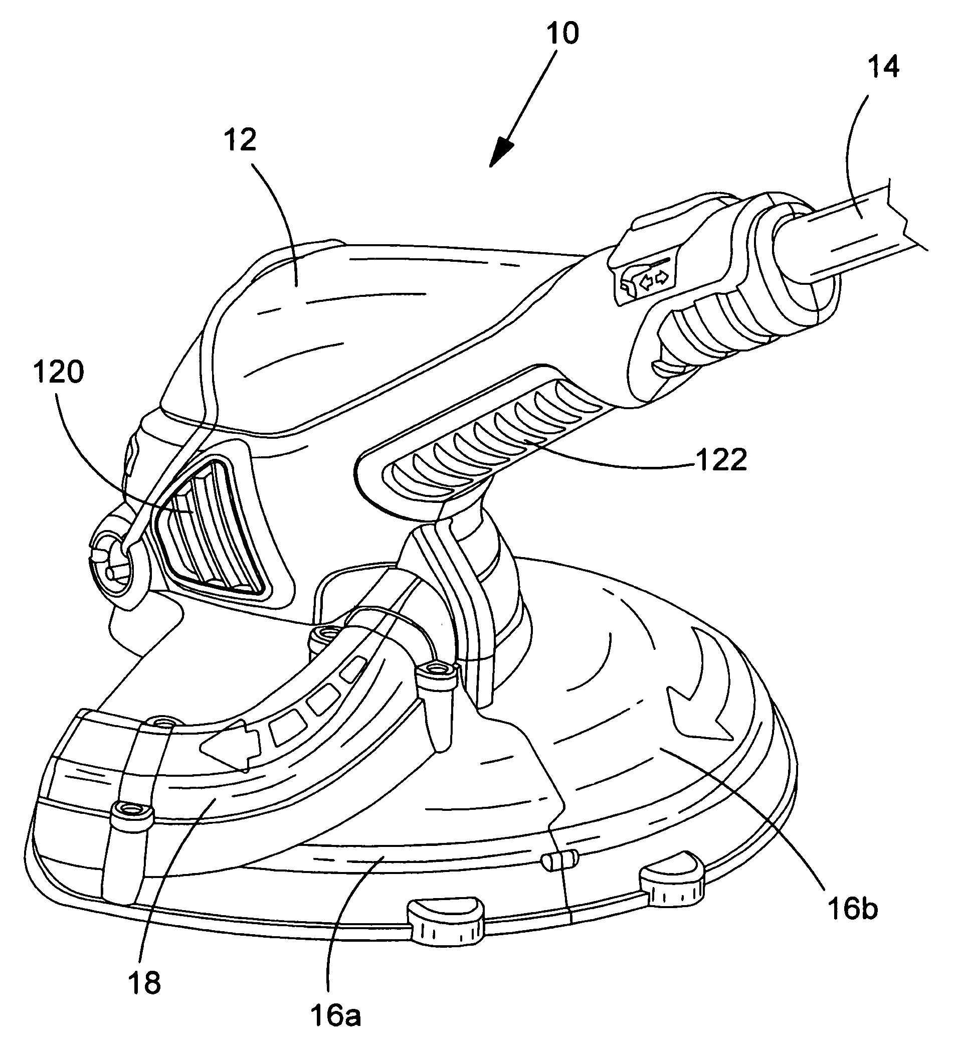 Vegetation trimmer having a blowing function