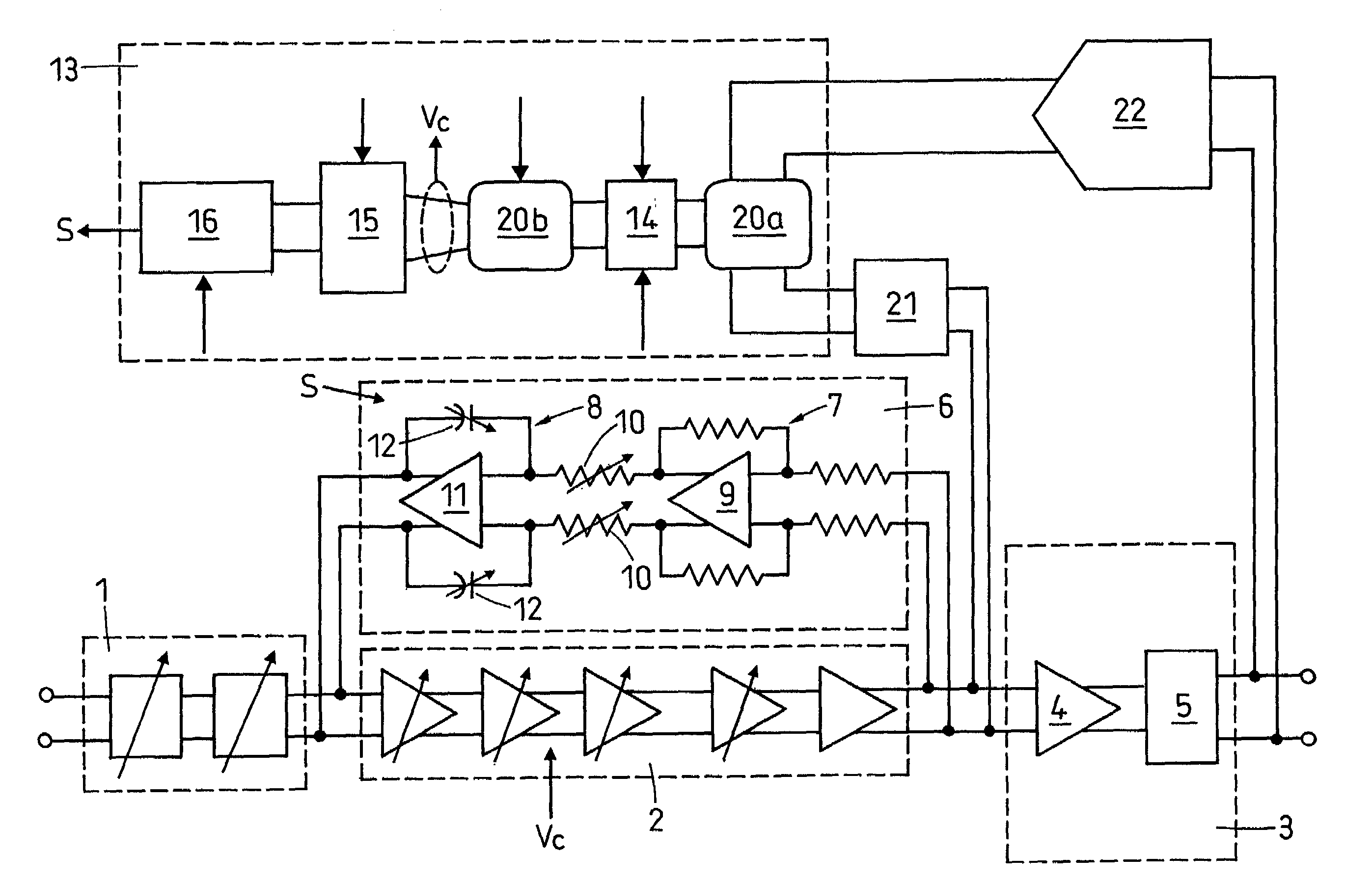 Analog base band unit for a RF receiver and method for using the same