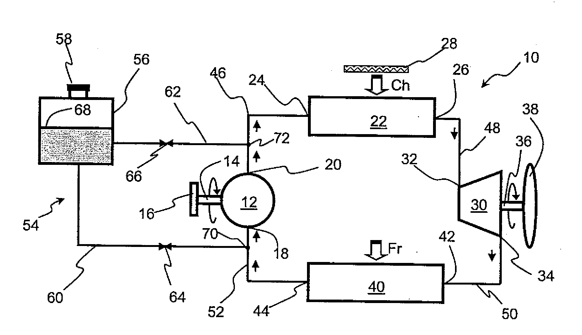 Device for controlling the working fluid circulating in a closed circuit operating according to a rankine cycle and method of using same