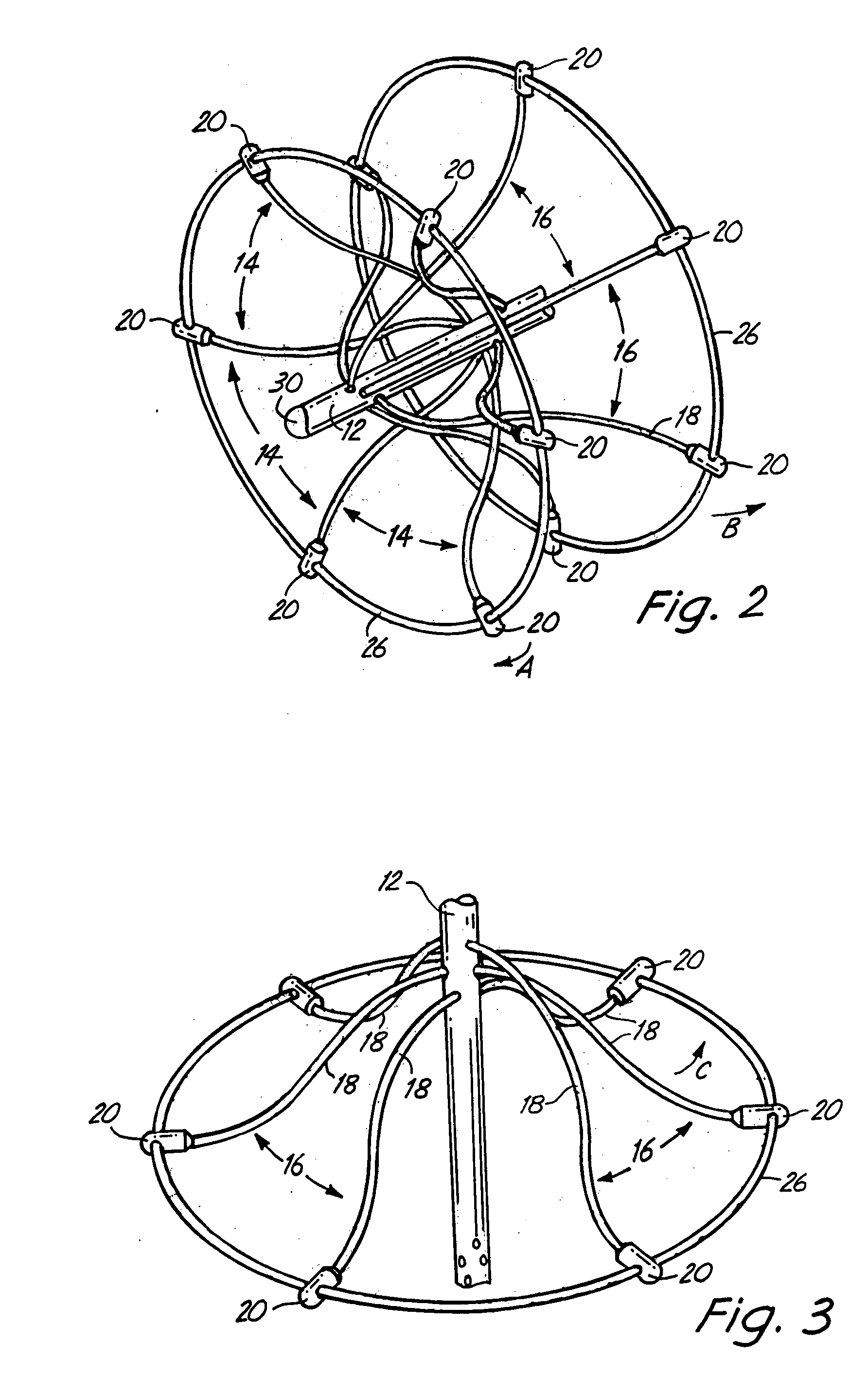 ASD closure device with self centering arm network