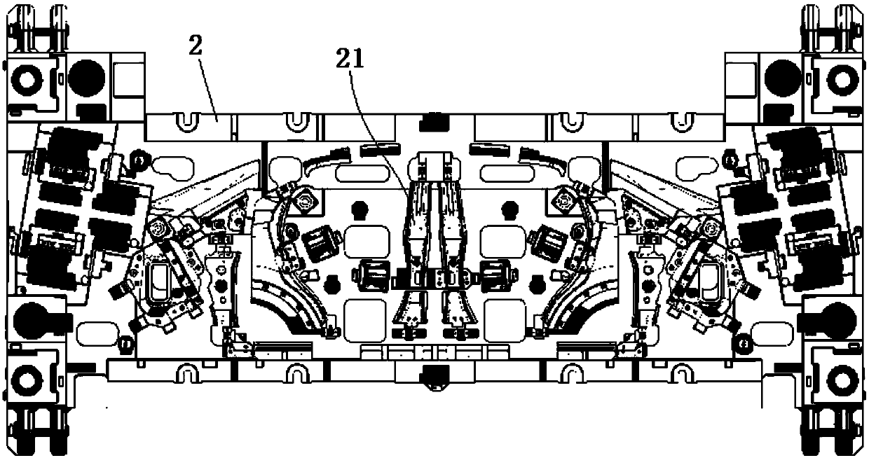 Side body outer board forming die assembly and automobile production line