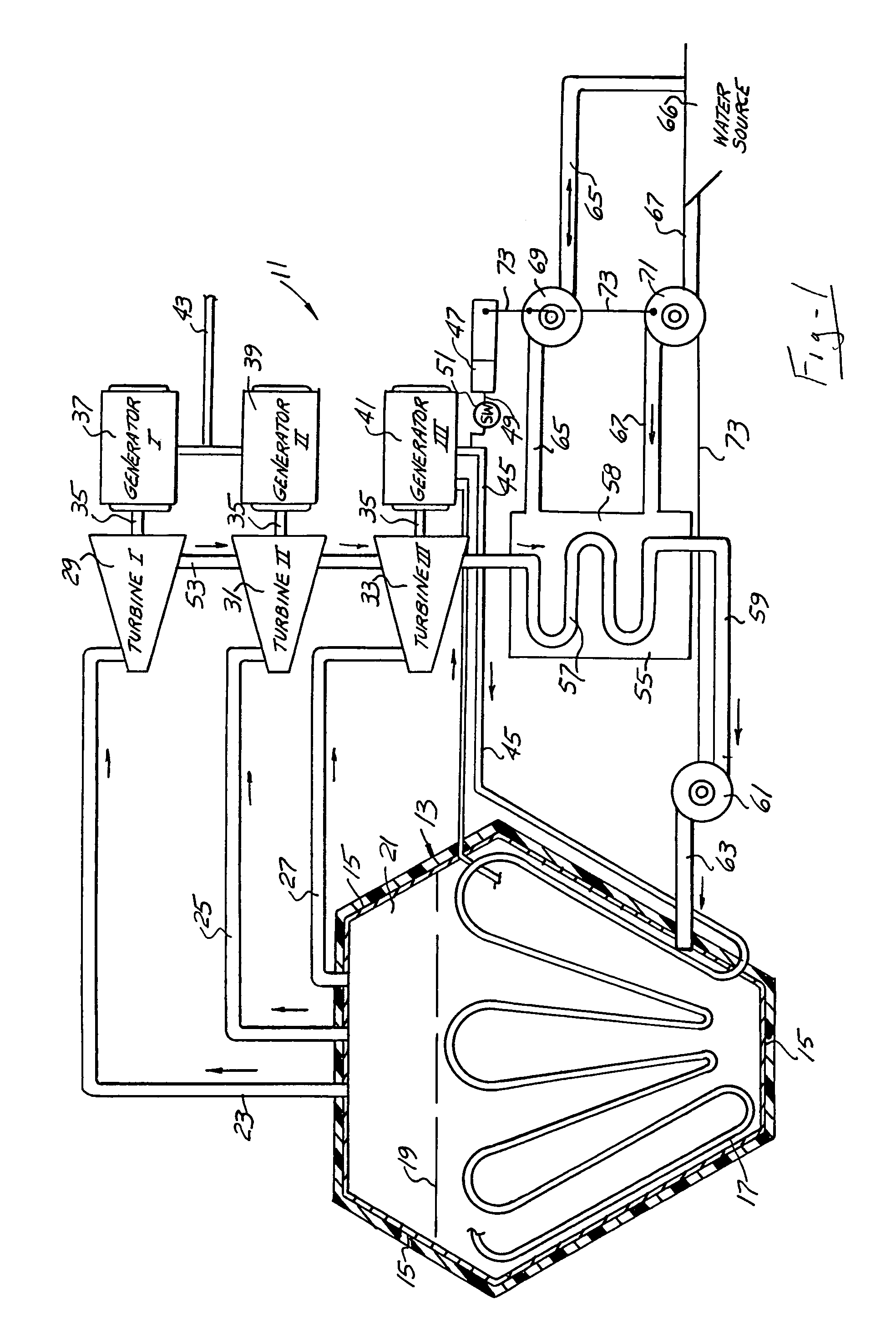 Electro-water reactor steam powered electric generator system
