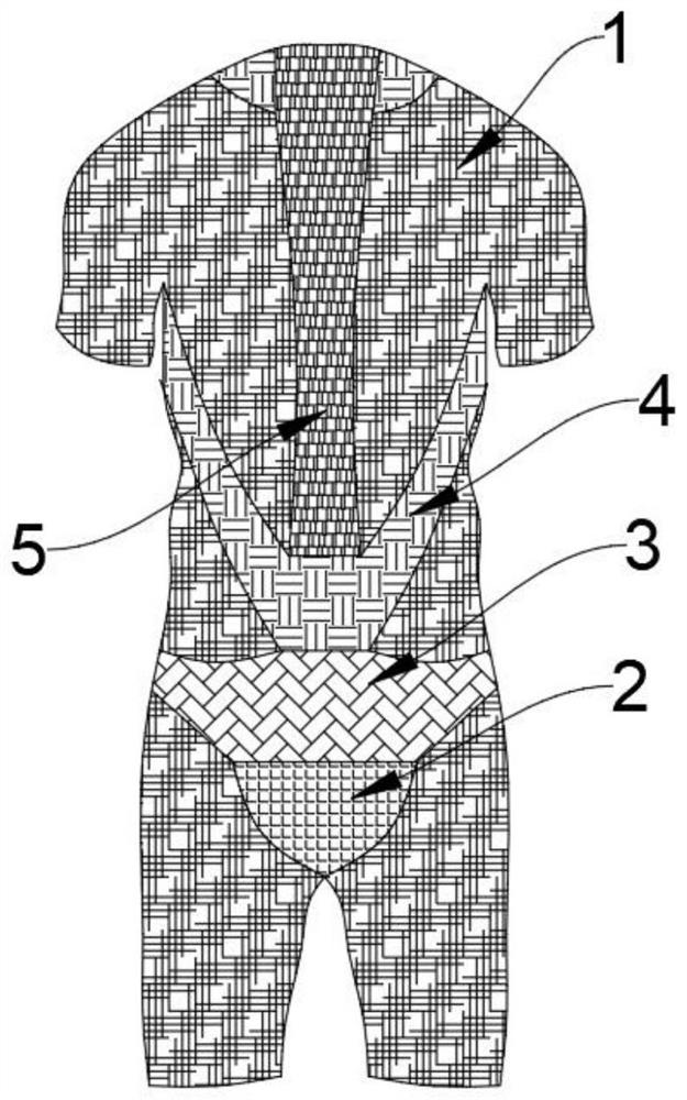 One-piece riding clothes with function of supporting local part of body