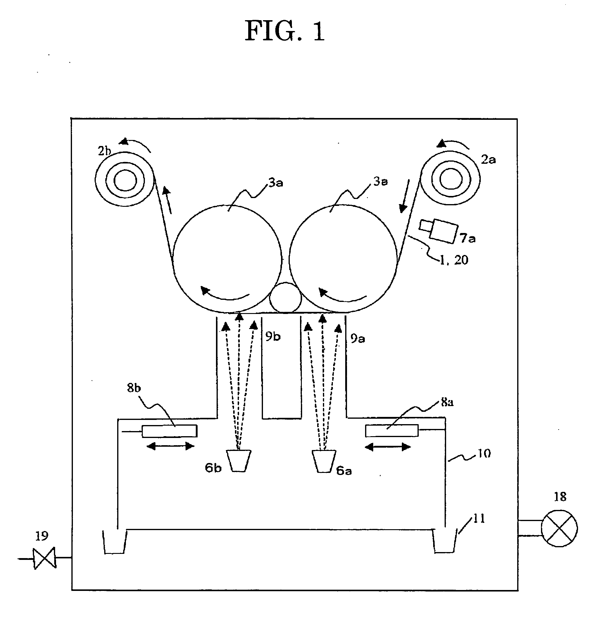 Device and method for vacuum film formation