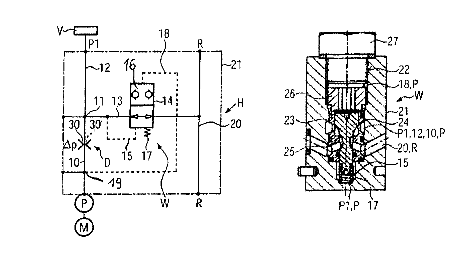 Hydraulic control device and pressure switch