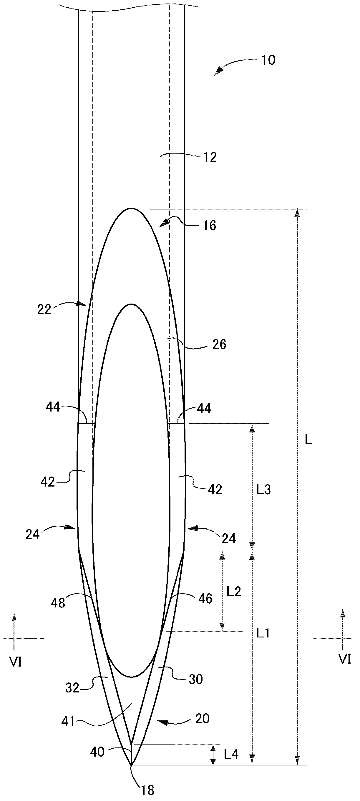 Hollow medical needle, and method for producing hollow medical needle