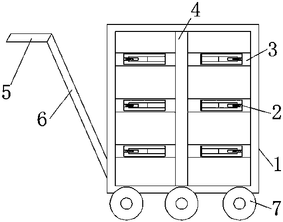 A rack for hardware accessories