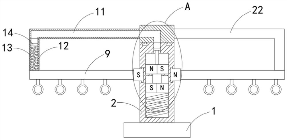 A magnetic self-rotating grill