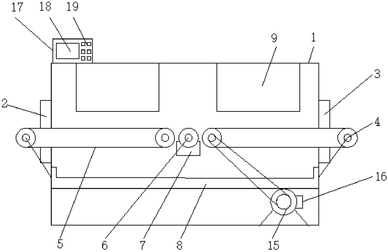 Plywood double-face spraying type glue coating machine